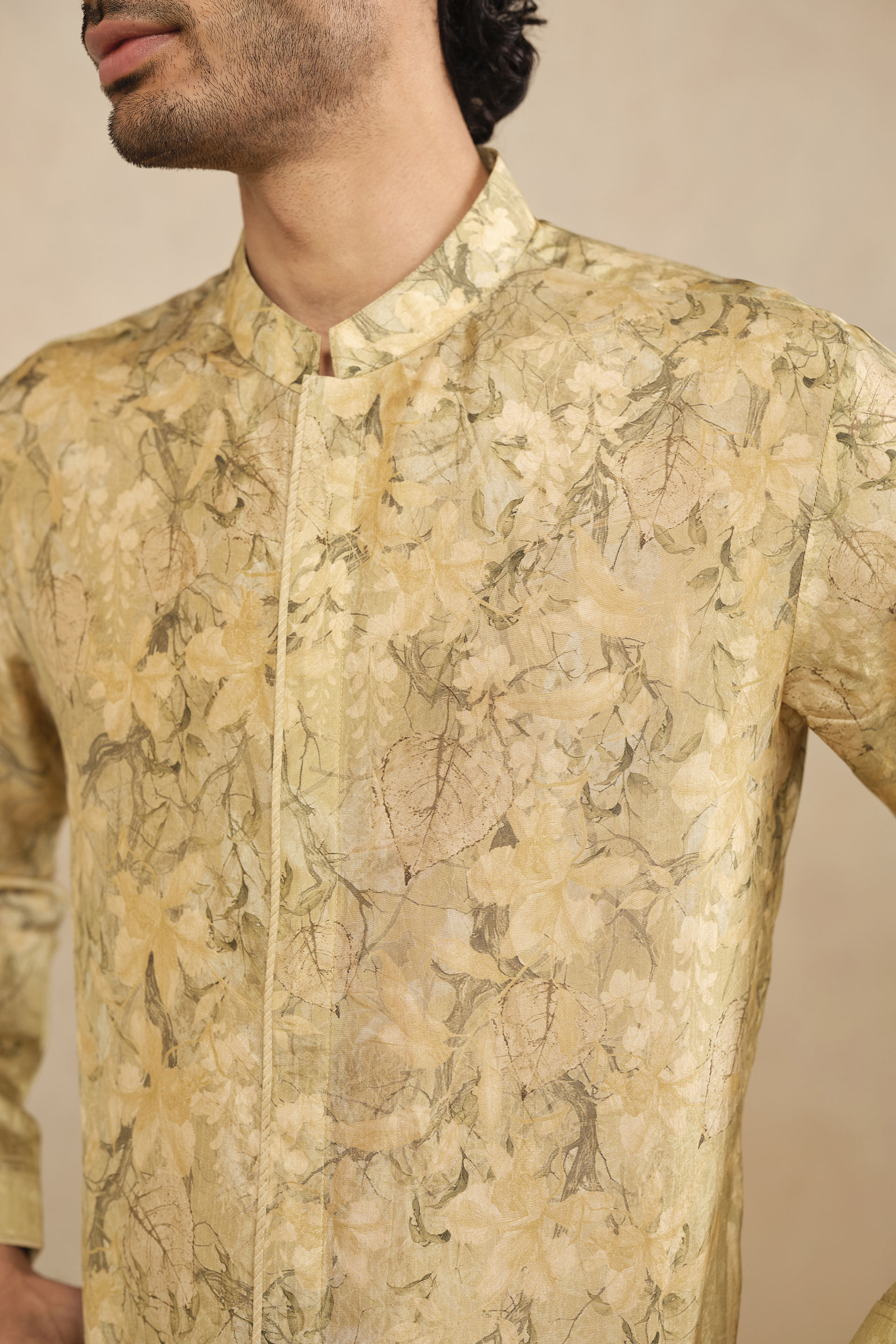 Nivaan Silk Shirt - Sage Green, Sage Green, image 5